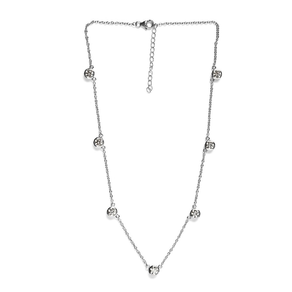 SWAROVSKI Zirconia Station Necklace. 18”